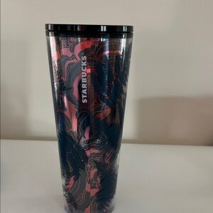 Starbucks Black and Pink Patterned Tumbler